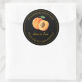 Zelfgemaakte Abrikozenjam Label | Zwart (Tas)