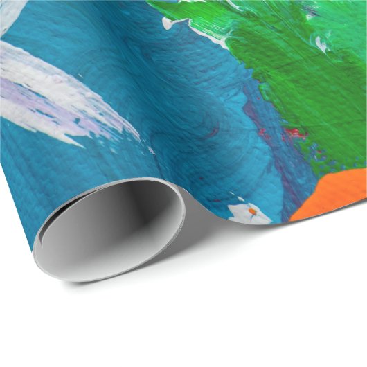 Zelfgemaakte abstracte achtergrond: abstract, acry cadeaupapier (Rol Hoek)