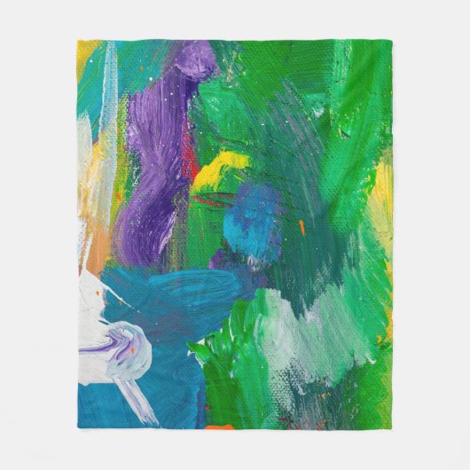 Zelfgemaakte abstracte achtergrond: abstract, acry fleece deken (Voorkant)