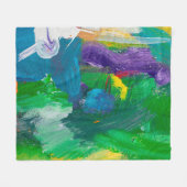 Zelfgemaakte abstracte achtergrond: abstract, acry fleece deken (Voorkant (Horizontaal))