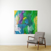 Zelfgemaakte abstracte achtergrond: abstract, acry wandkleed (In situ)