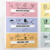 Zelfgemaakte Activiteiten Coupons Drievoudige Kaar Drieluik Kaart (Binnenzijde eerst)