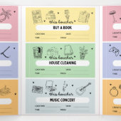 Zelfgemaakte Activiteiten Coupons Drievoudige Kaar Drieluik Kaart (Binnenkant midden)