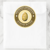 Zelfgemaakte Amandelboter Label Sjabloon (Tas)