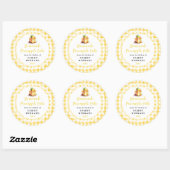 Zelfgemaakte ananas cake voedsellabel ronde sticker (Vel)