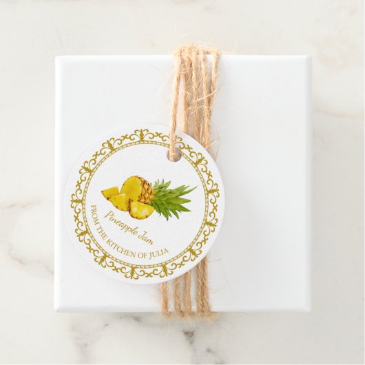  Zelfgemaakte Ananas Jam Hang Label l Wit (In situ)