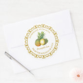 Zelfgemaakte Ananas Jam Label L Wit (Envelop)