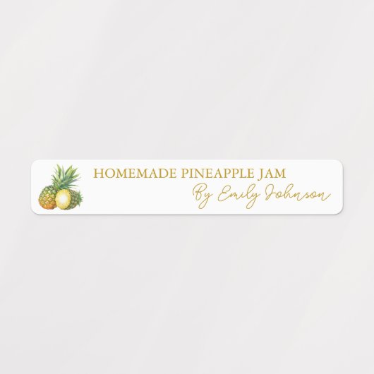 Zelfgemaakte Ananas Jam Thin Label (Design 1)