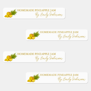 Zelfgemaakte Ananas Jam Thin Label