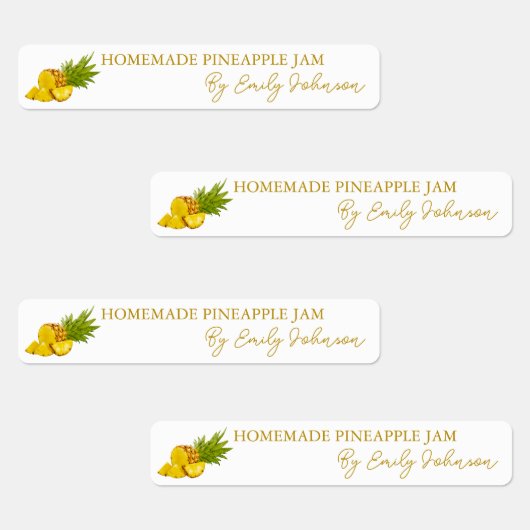 Zelfgemaakte Ananas Jam Thin Label (Groep)