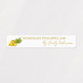 Zelfgemaakte Ananas Jam Thin Label (Design 1)