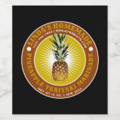 Zelfgemaakte Ananas Teriyaki Marinade Sjabloon Wijn Etiket (Enkel label)