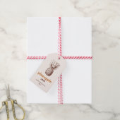 Zelfgemaakte ananasjam met aangepaste kleuren cadeaulabel (Met Touw)