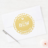 Zelfgemaakte Ananasrelish Klassieke Ronde Sticker (Envelop)