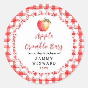Zelfgemaakte Appel Crumble Reep Label