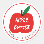 Zelfgemaakte appelboter inblikken modern etiket (Voorkant)