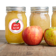 Zelfgemaakte appelboter inblikken modern etiket