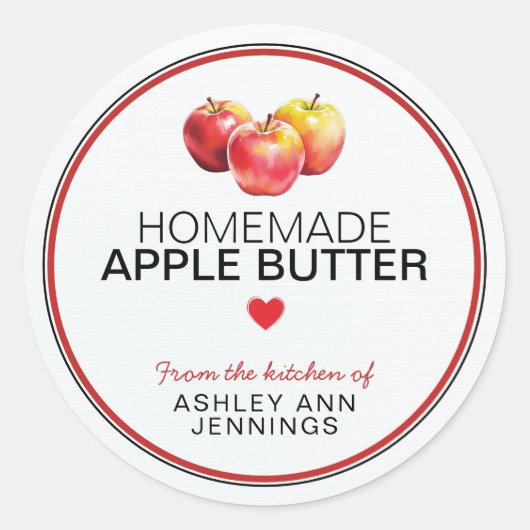 Zelfgemaakte Appelboter Label | Vanuit de Keuken V (Voorkant)