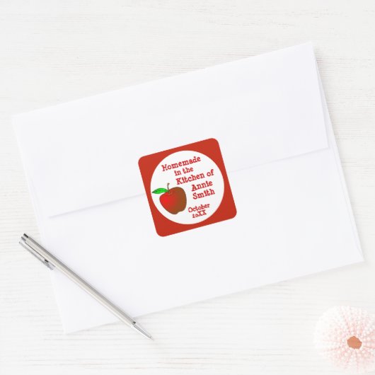 Zelfgemaakte appelboter of appelmoes etiketten (Envelop)