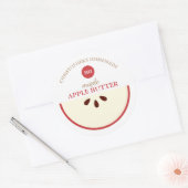 Zelfgemaakte appelboter ronde sticker (Envelop)