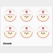 Zelfgemaakte appelboter ronde sticker (Vel)