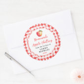 Zelfgemaakte appelchutney potlabel ronde sticker (Envelop)