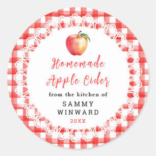 Zelfgemaakte Appelcider Fles Etiket