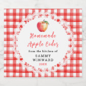 Zelfgemaakte Appelcider Fles Etiket (Enkel label)