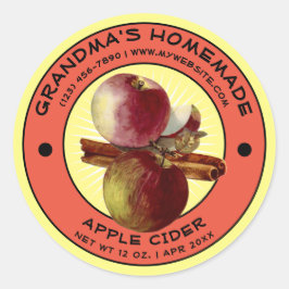 zelfgemaakte appelcider label Sjabloon