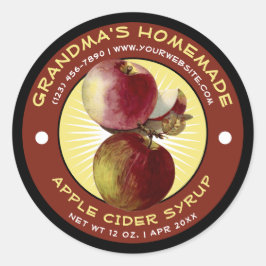 Zelfgemaakte appelcider siroop label Sjabloon