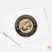 Zelfgemaakte Appelcider Vintage Kraft Label Sjablo (Envelop)