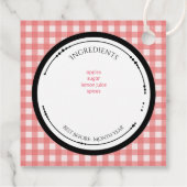 Zelfgemaakte Appeljam Label Met Ingredienten (Achterkant)