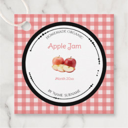 Zelfgemaakte Appeljam Label Met Ingredienten