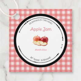 Zelfgemaakte Appeljam Label Met Ingredienten