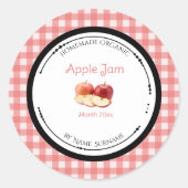Zelfgemaakte Appeljam Label Sticker (Voorkant)
