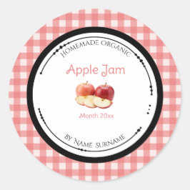 Zelfgemaakte Appeljam Label Sticker