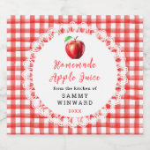 Zelfgemaakte appelsap Drink Likeurfles Etiket (Enkel label)