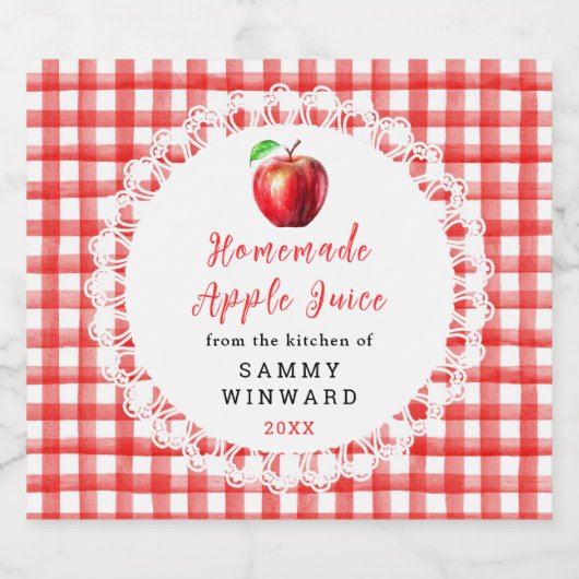 Zelfgemaakte appelsap Drink Likeurfles Etiket (Enkel label)