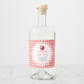 Zelfgemaakte appelsap Drink Likeurfles Etiket (Voorkant)