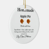 Zelfgemaakte appeltaart gemaakt met liefde en ingr keramisch ornament (Rechts)