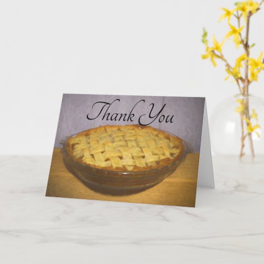 Zelfgemaakte appeltaart met dank kaart (Gele Bloem)