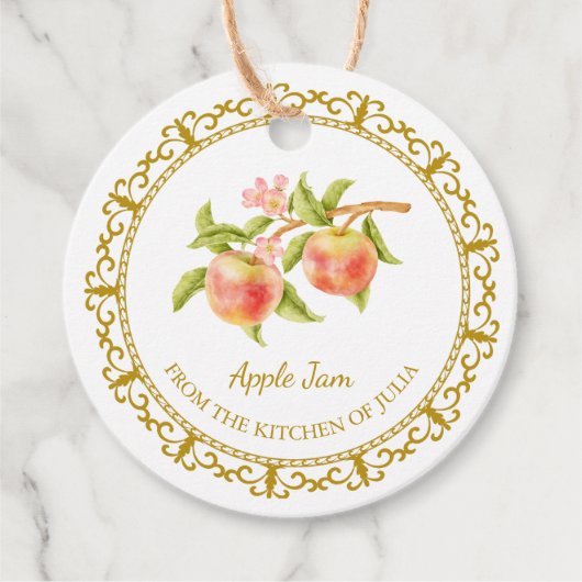 Zelfgemaakte Apple Jam Hang Label l Wit (Voorkant)
