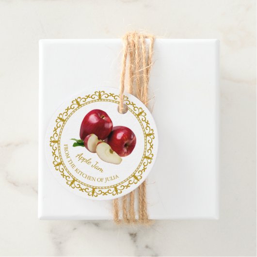  Zelfgemaakte Apple Jam Hang Label l Wit (In situ)