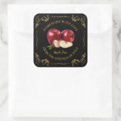 zelfgemaakte Apple Jam Square Label (Tas)