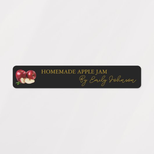 Zelfgemaakte Apple Jam Thin Label (Design 1)