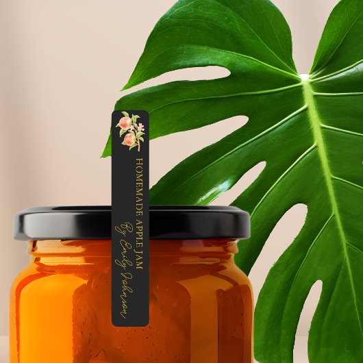 Zelfgemaakte Apple Jam Thin Label