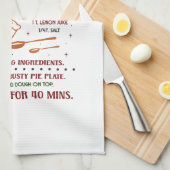 Zelfgemaakte Apple Pie Recept Theedoek (Quarter Fold)