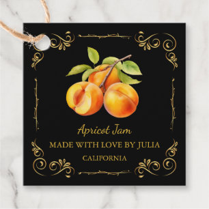 Zelfgemaakte Apricot Jam Square Hang Label