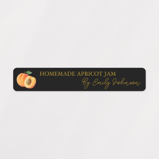 Zelfgemaakte Apricot Jam Thin Label (Design 2)