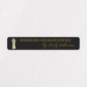 Zelfgemaakte asperges Pickle Thin Label (Design 1)